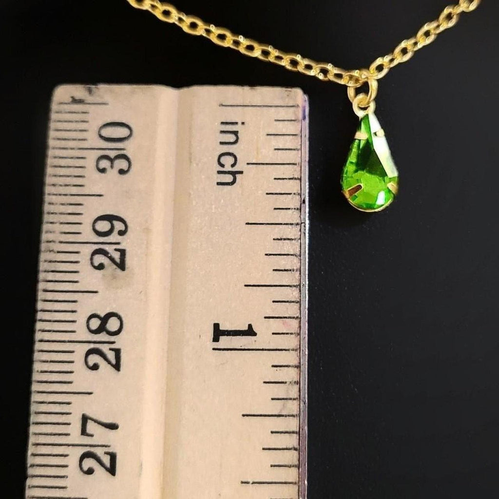 Green Gold Teardrop Choker.
