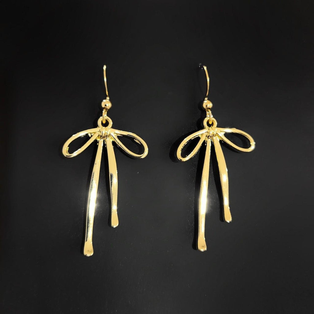 Gold Bow Earrings
