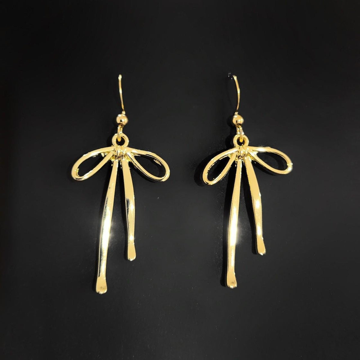 Gold Bow Earrings
