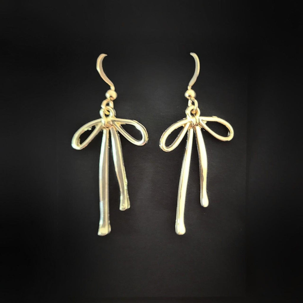 Gold Bow Earrings