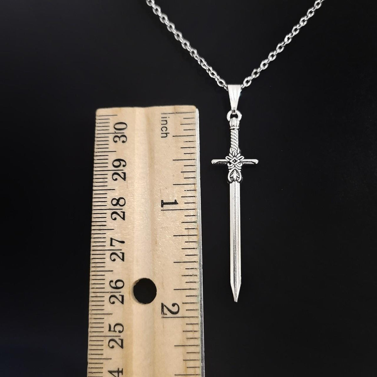 18" Sword Necklace - Silver 021