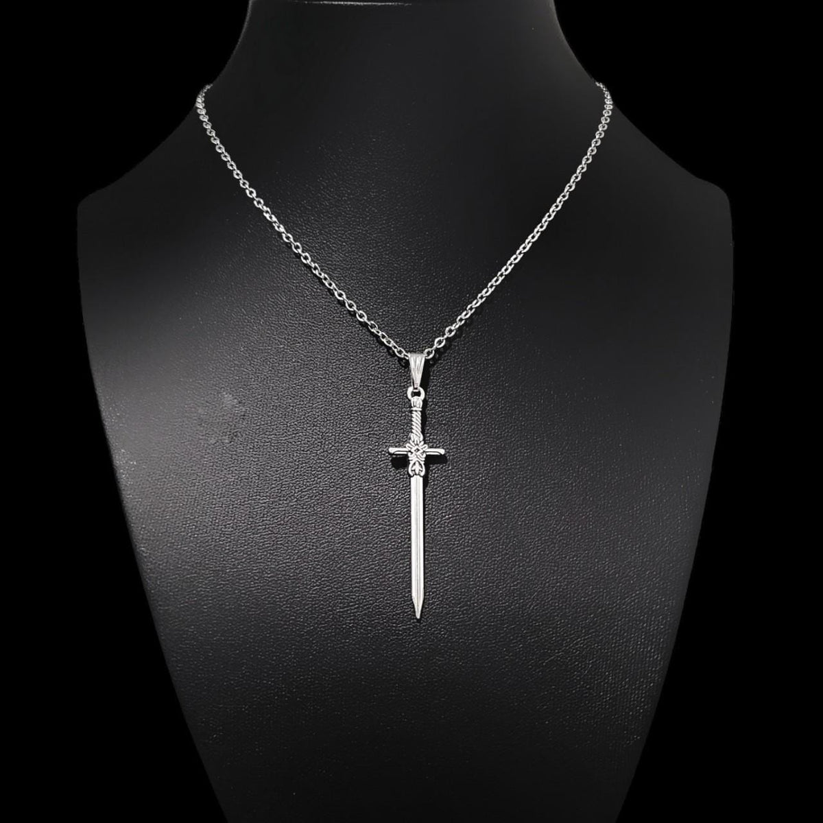 18" Sword Necklace - Silver 021