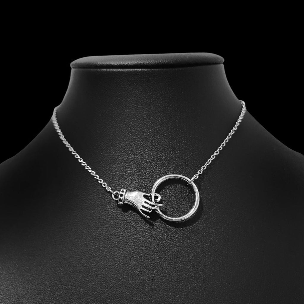 Silver Hand Loop Choker