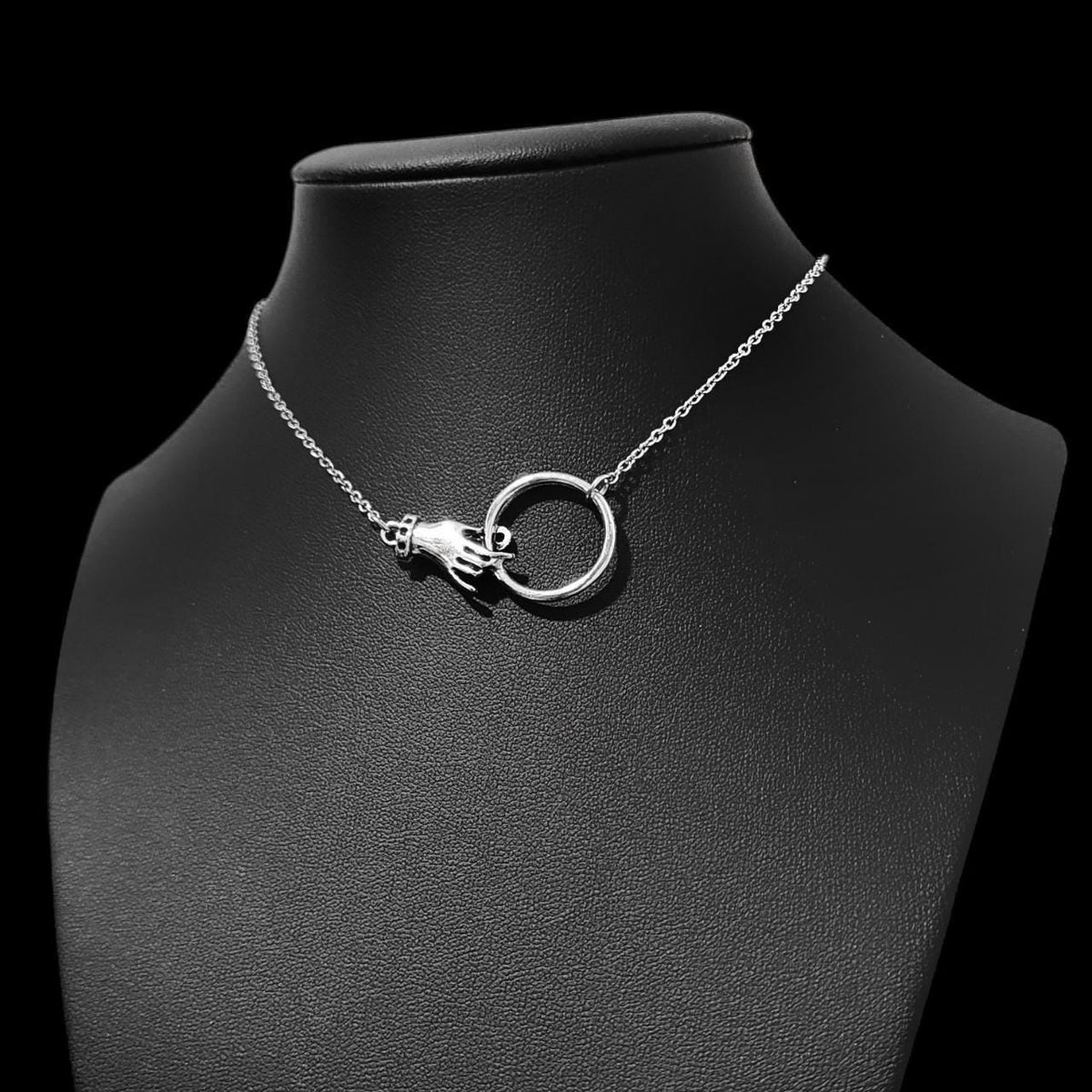 Silver Hand Loop Choker