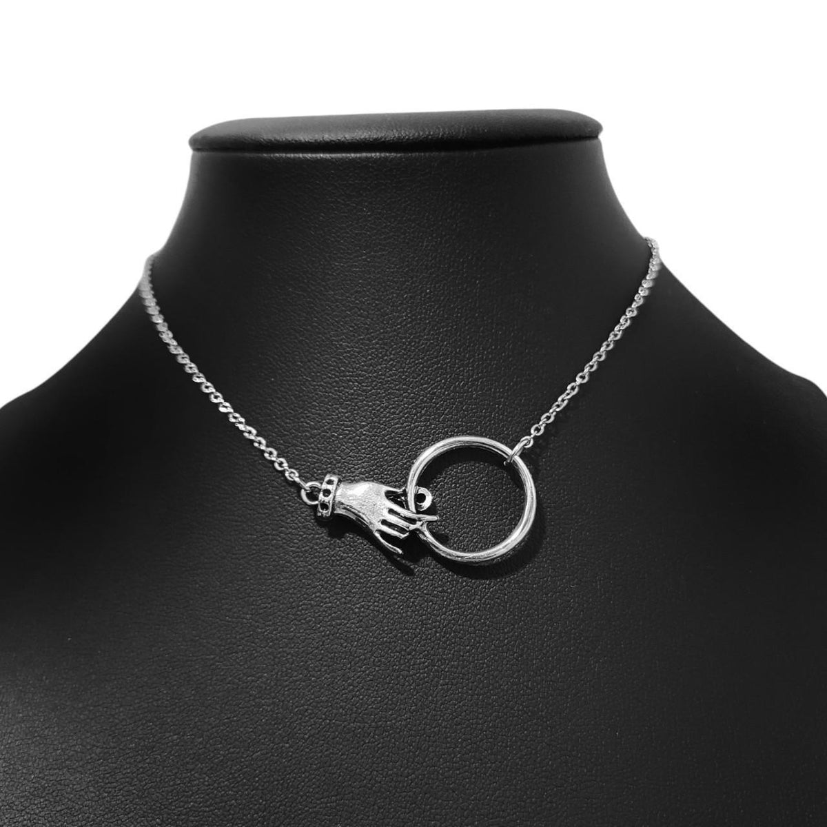 Silver Hand Loop Choker
