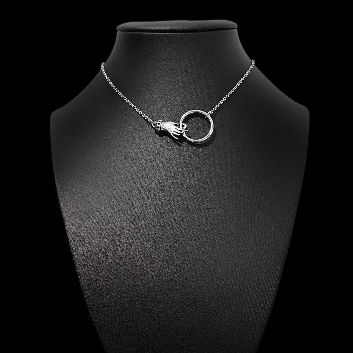 Silver Hand Loop Choker