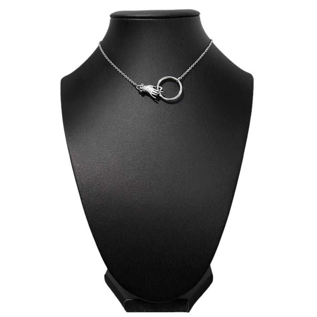Silver Hand Loop Choker