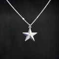 18" Silver Star Necklace - 001