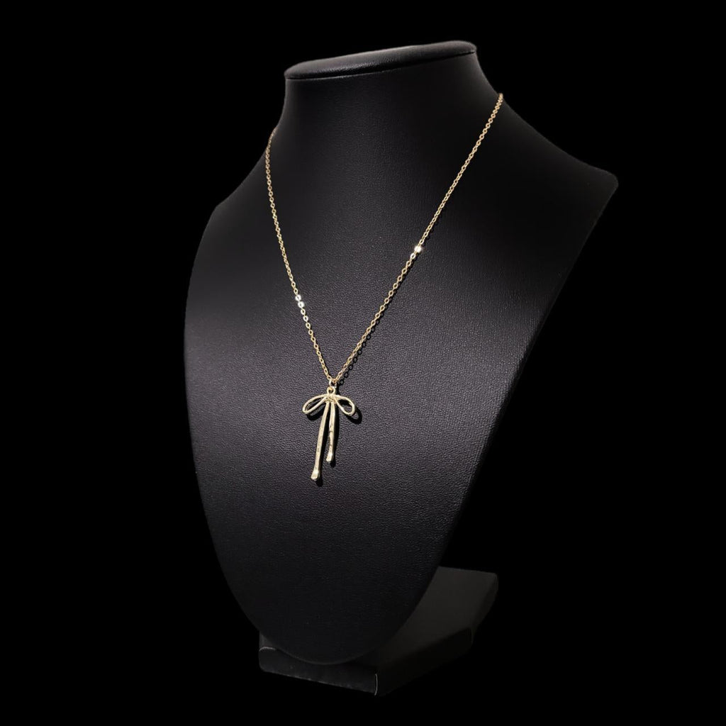 16" Gold Bow Necklace