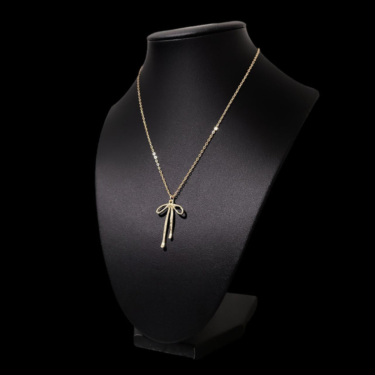 16" Gold Bow Necklace