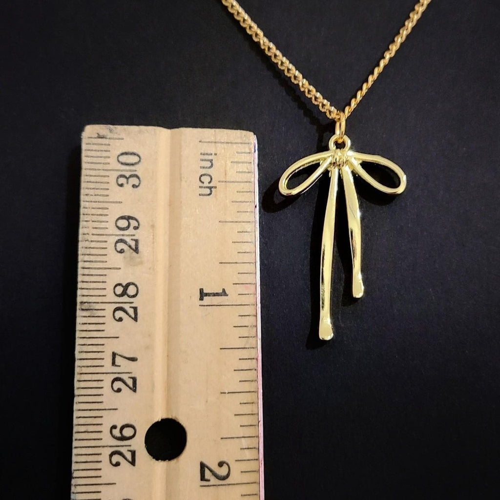 16" Gold Bow Necklace