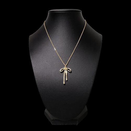 16" Gold Bow Necklace