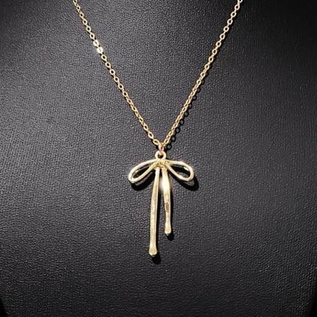 16" Gold Bow Necklace