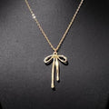 16" Gold Bow Necklace