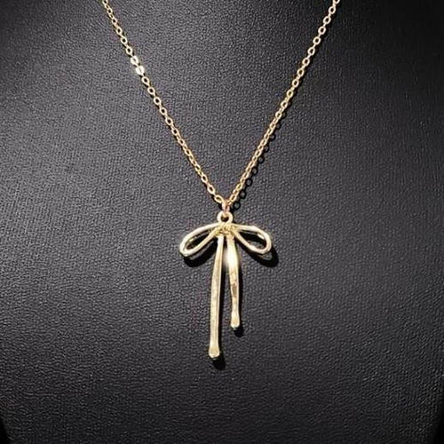 16" Gold Bow Necklace