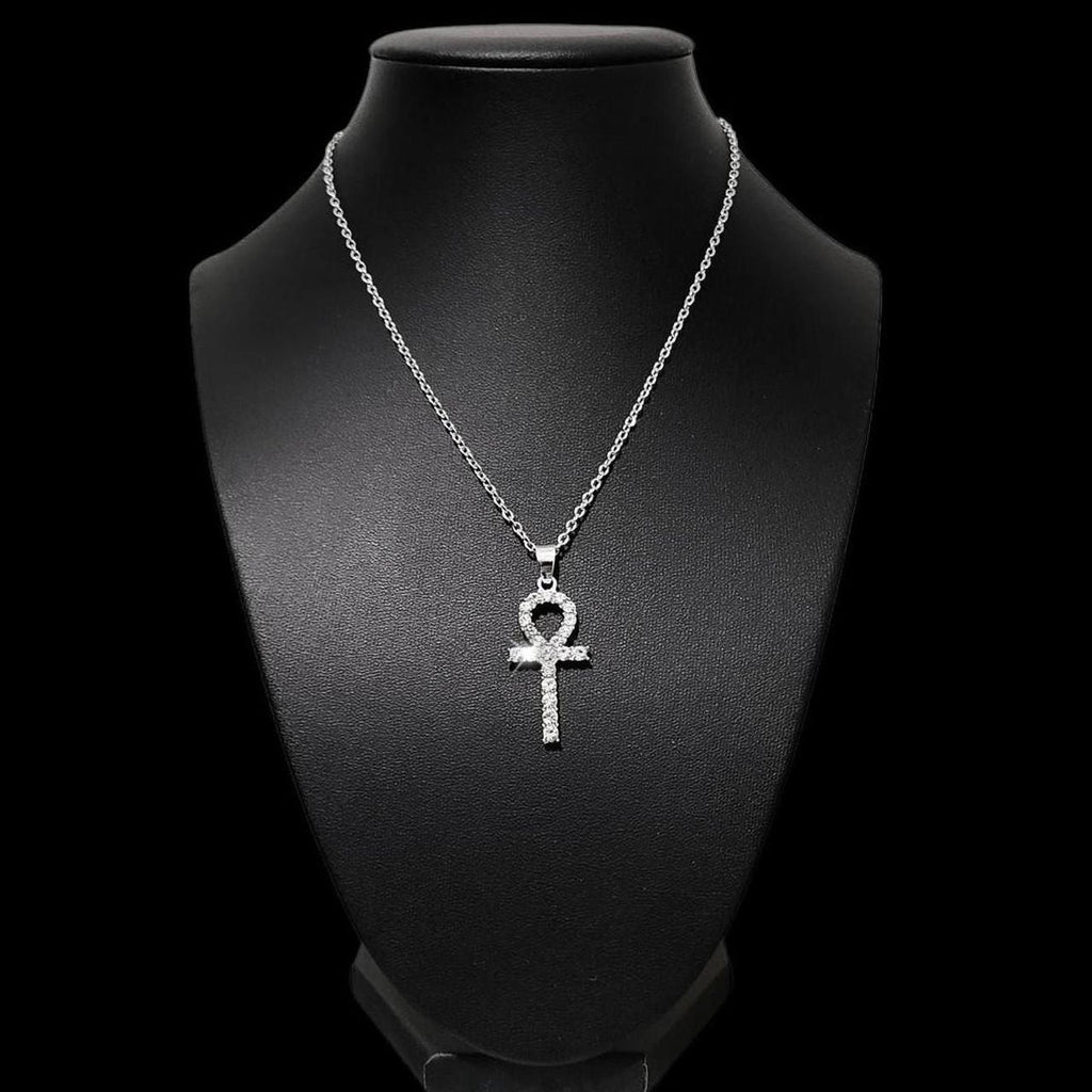 16" Crystal Ankh Necklace