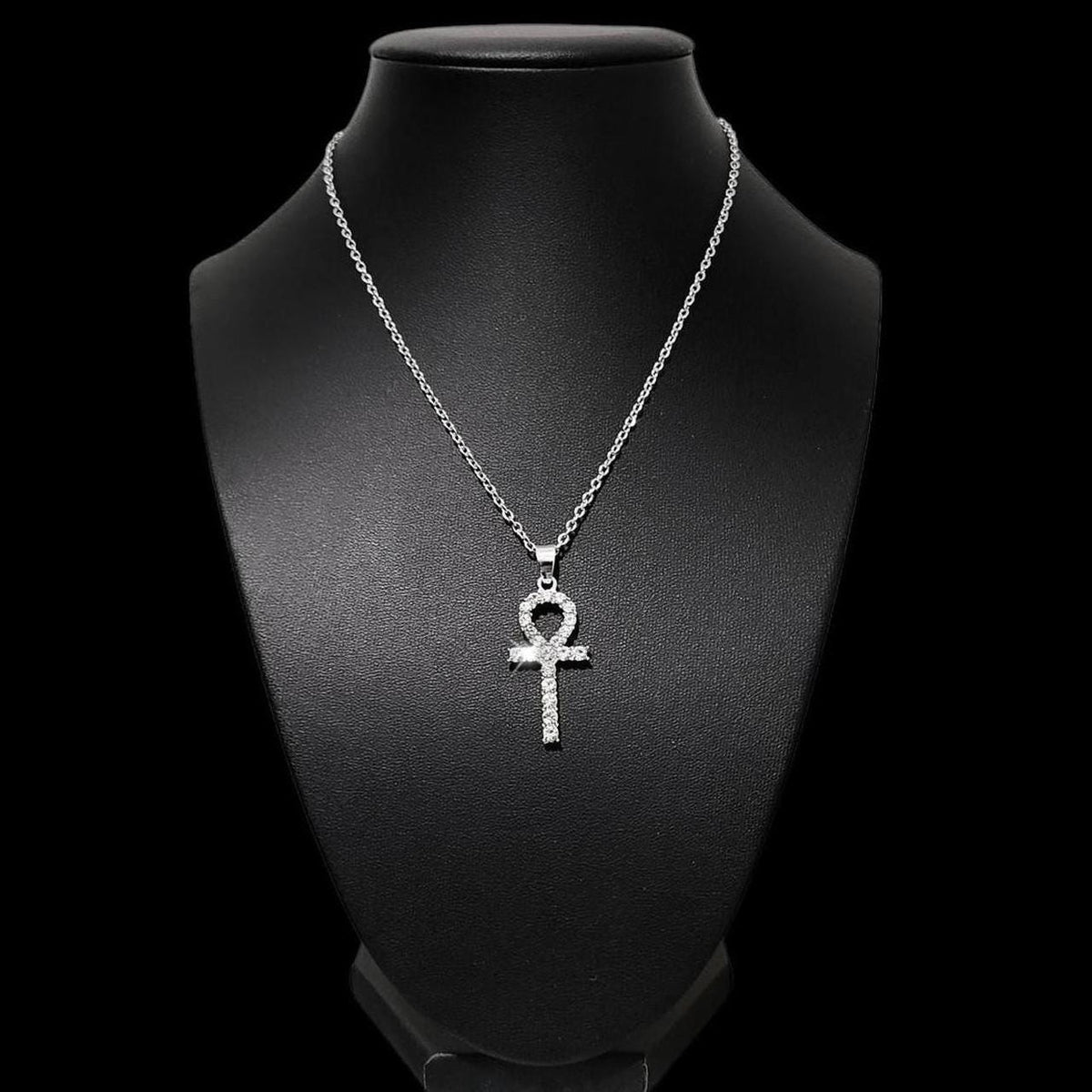 16" Crystal Ankh Necklace