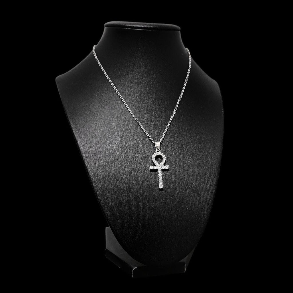 16" Crystal Ankh Necklace