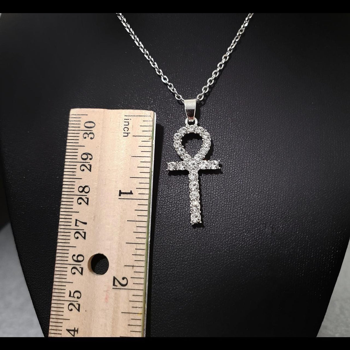 16" Crystal Ankh Necklace