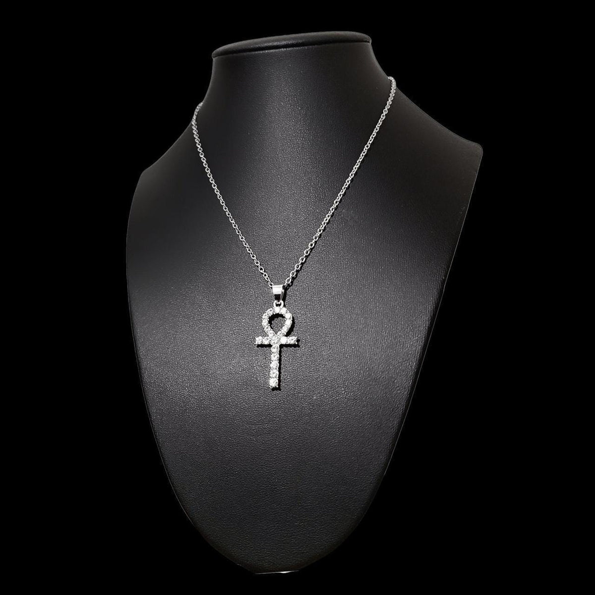 16" Crystal Ankh Necklace