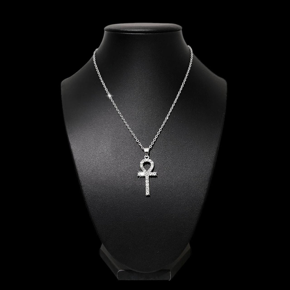 16" Crystal Ankh Necklace