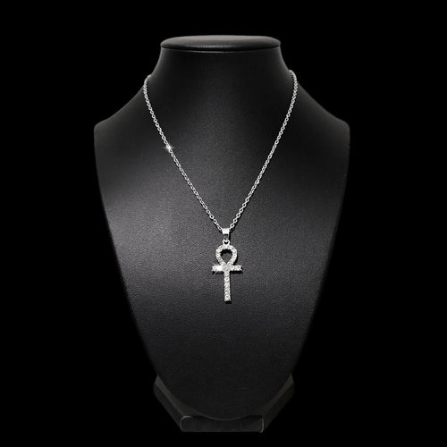 16" Crystal Ankh Necklace