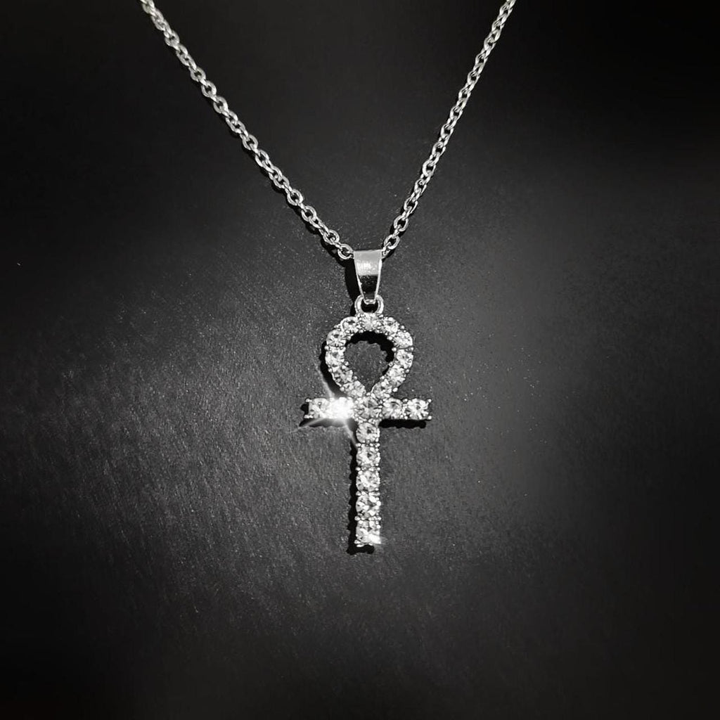 16" Crystal Ankh Necklace