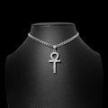 Crystal Ankh Choker Necklace - Stainless Steel