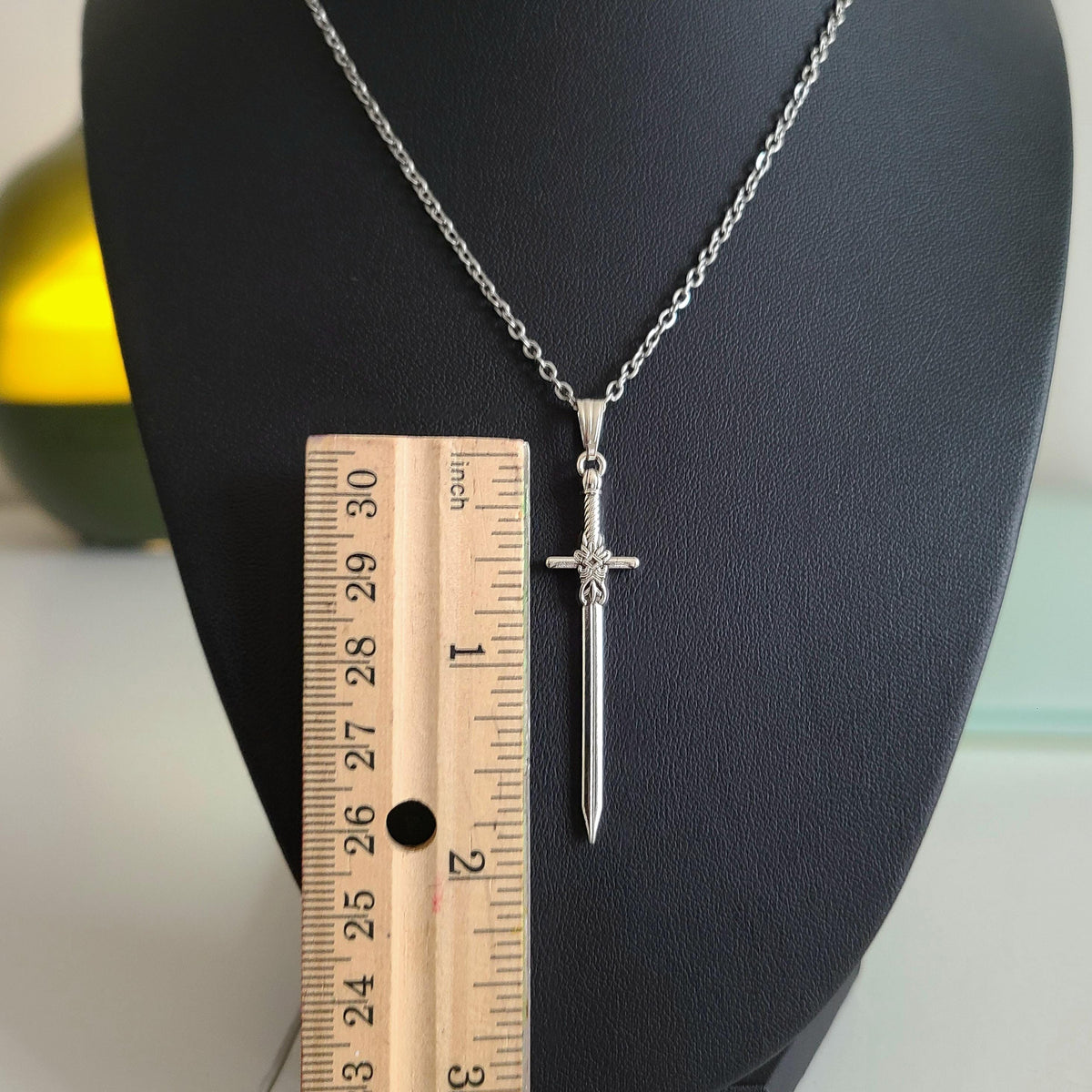 18" Sword Necklace 021 - Silver