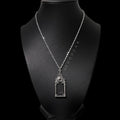 18" Silver Gothic Cathedral Pendant Necklace