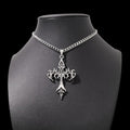 Silver Gothic Cross Choker - CC